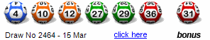 Draw: 2464 - 4,10,12,27,29,36, bonus 31