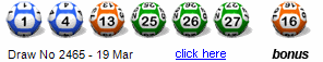Draw: 2465 - 1,4,13,25,26,27, bonus 16