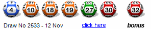Draw: 2533 - 4,10,18,19,27,30, bonus 32