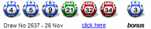 Draw: 2537 - 4,5,9,21,32,34, bonus 3