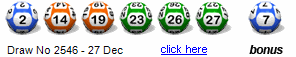 Draw: 2546 - 2,14,19,23,26,27, bonus 7
