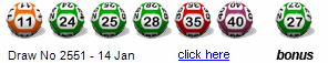 Draw: 2551 - 11,24,25,28,35,40, bonus 27