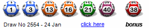 Draw: 2554 - 1,3,13,16,21,40, bonus 38